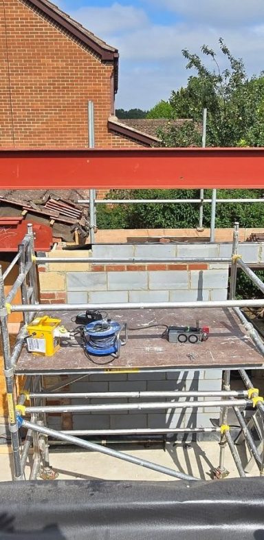 Red oxide primed steel beams cut to length – J.A.S Welding Services Norwich